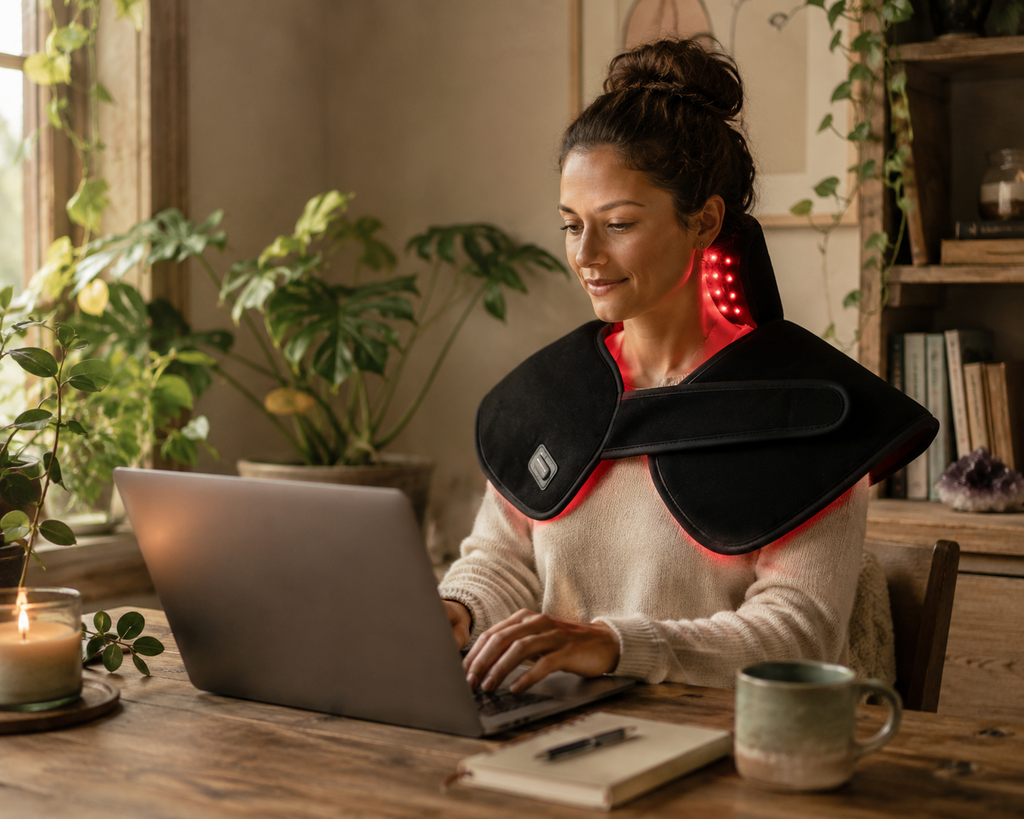 Red Light Therapy Shoulder & Neck Wrap – 660nm & 850nm Wearable Pad