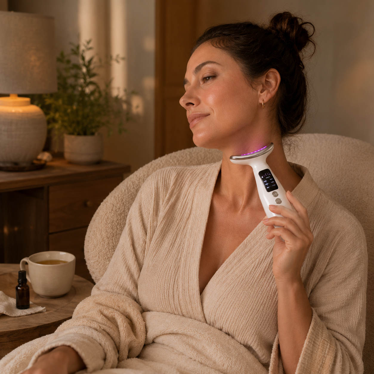 7-Color LED Face & Neck Massager – Portable Light Therapy Wand