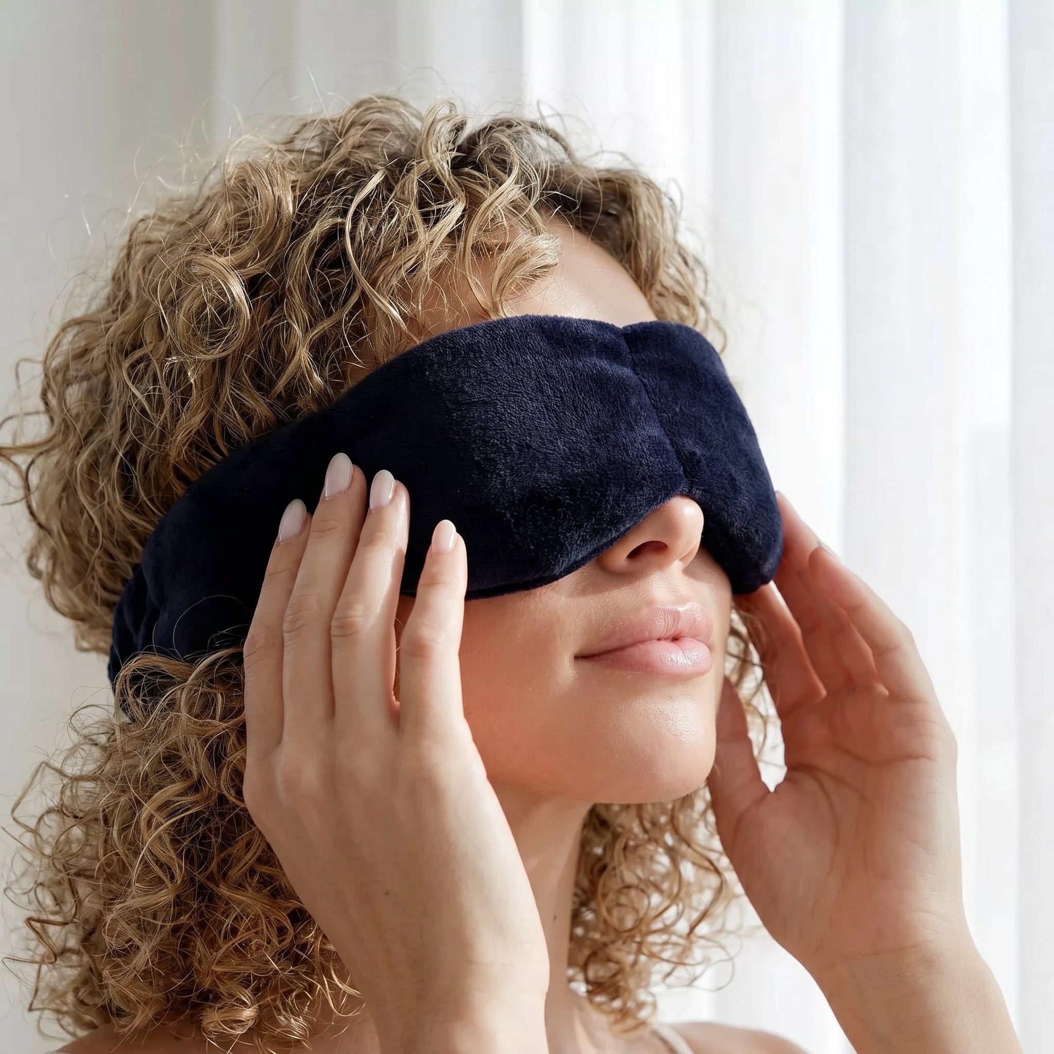 Weighted Sleep Eye Mask – Light Blocking Travel Blindfold