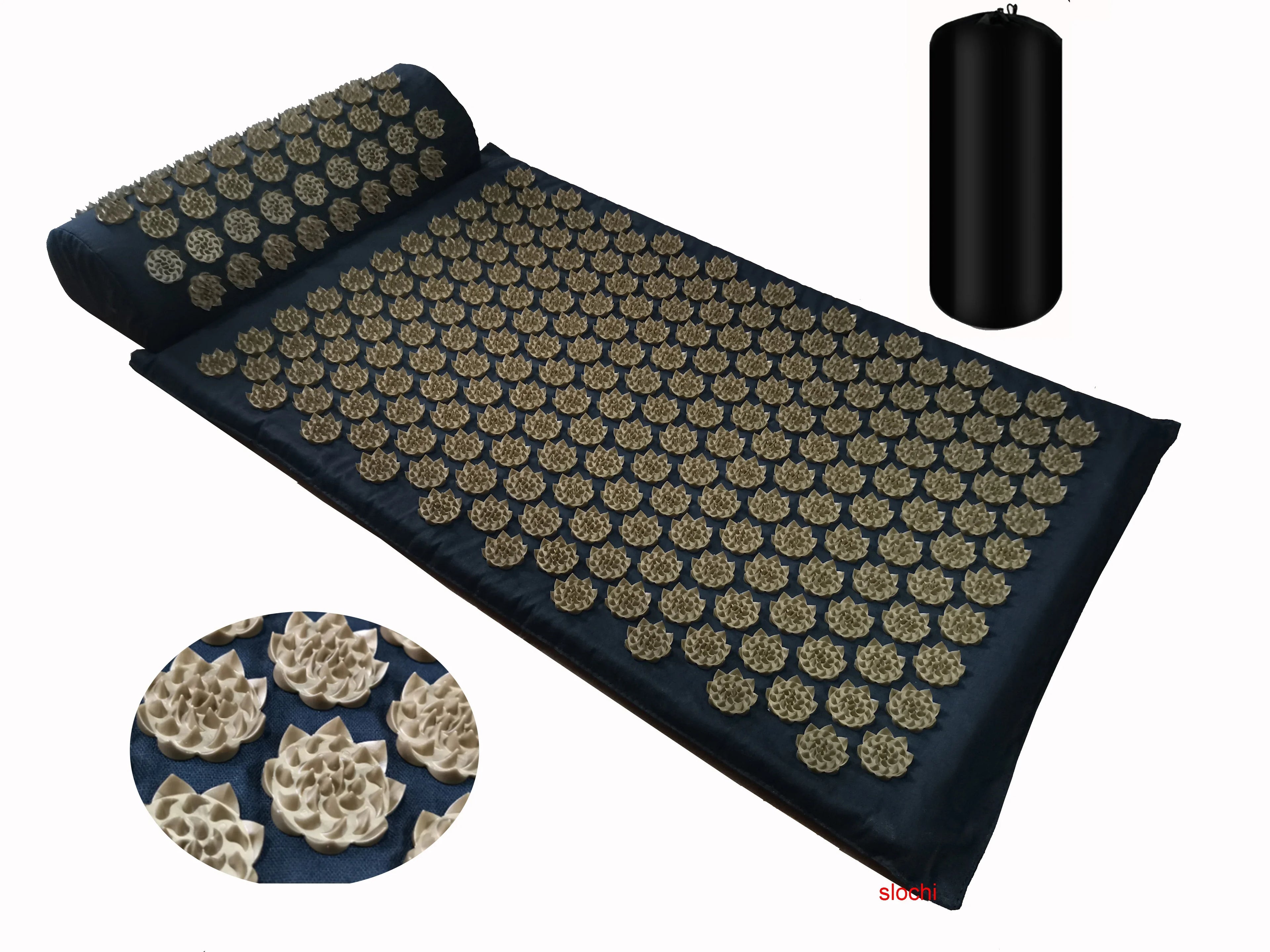 Acupressure Mat & Pillow Set — Charcoal