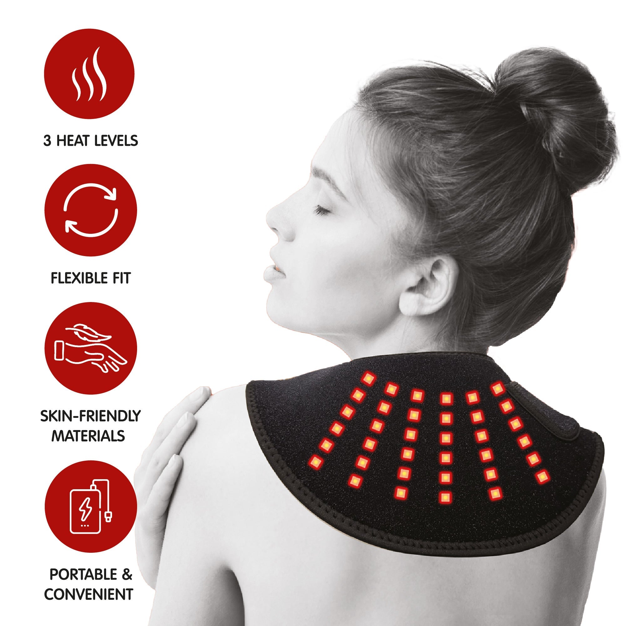 Ultimate Recovery & Radiance: Pursonic Red Light Therapy Neck Wrap & 7-in-1 LED Face Mask
