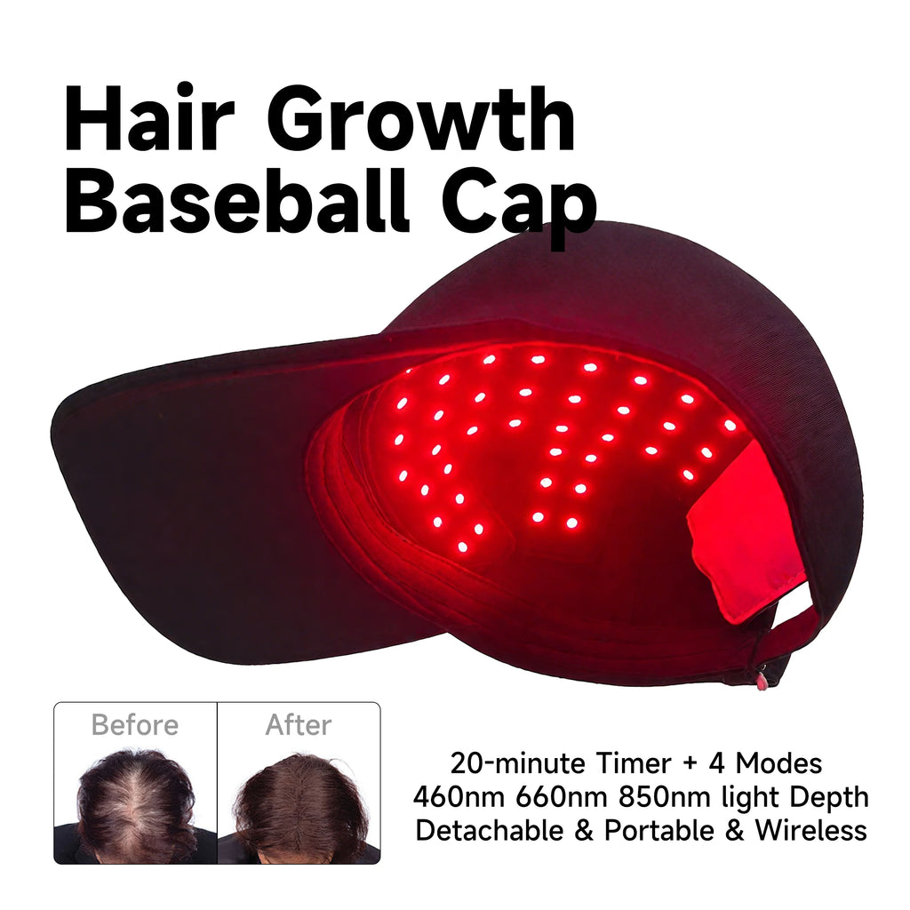Red Light Therapy Hair Growth Cap – Wireless 660nm & 850nm Soft Cap