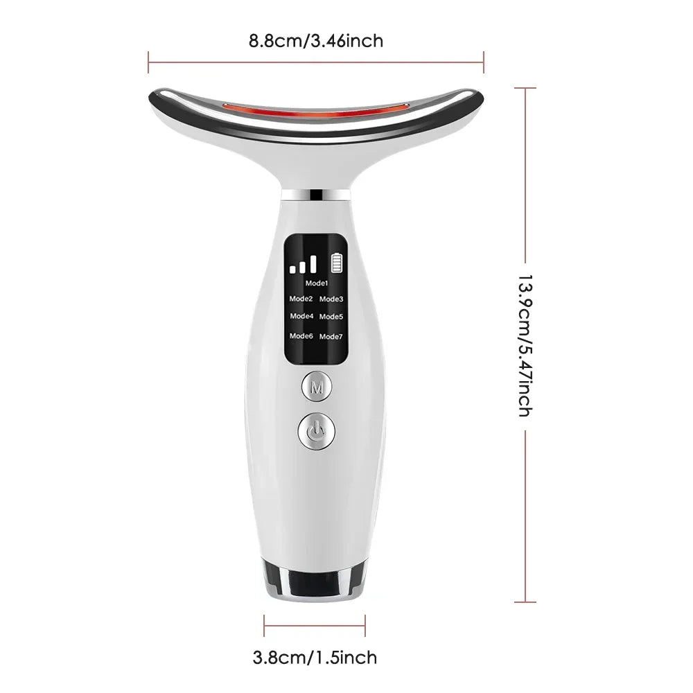 7-Color LED Face & Neck Massager – Portable Light Therapy Wand