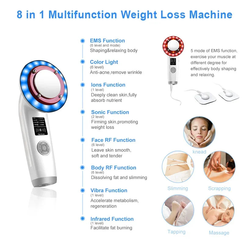NNEOBA Portable Face Lifting Machine: Radiofrequency Skincare & Red Light Therapy