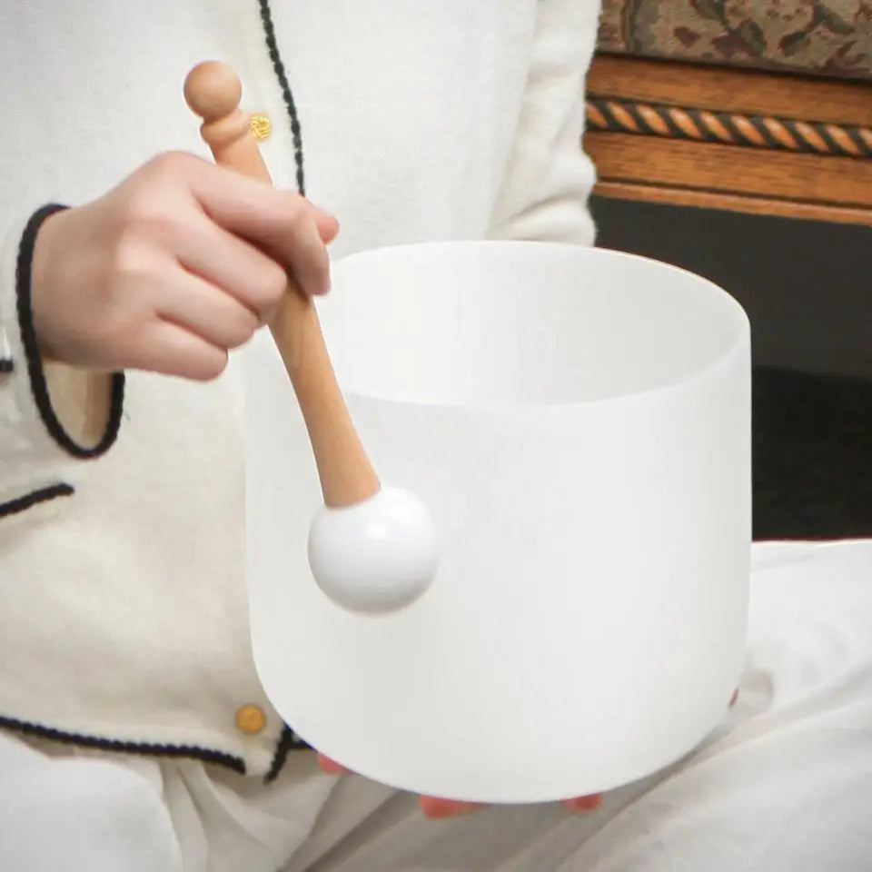 8" Crystal Quartz Singing Bowl – 432Hz, 440Hz & 528Hz