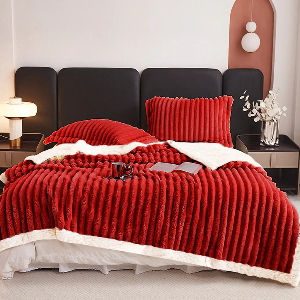 Weighted Fleece Blanket 8lbs – Sherpa Throw for Anxiety & Sleep