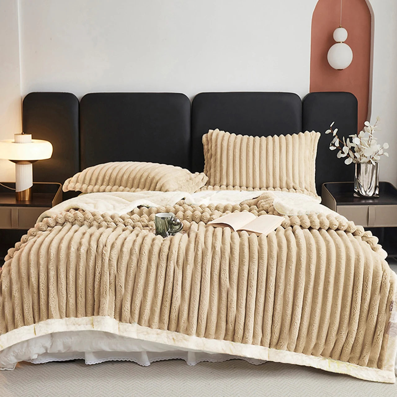 Weighted Fleece Blanket 8lbs – Sherpa Throw for Anxiety & Sleep