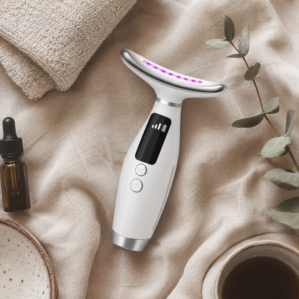 7-Color LED Face & Neck Massager – Portable Light Therapy Wand