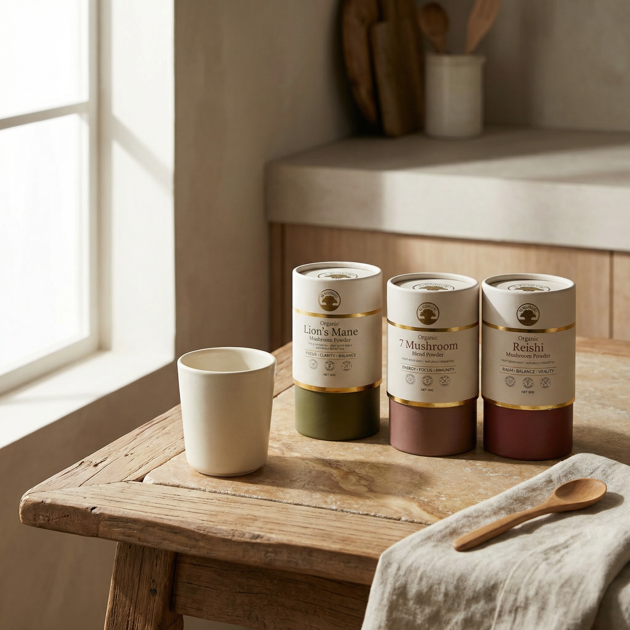 The Mushroom Trio — Lion's Mane, Reishi & 7-Blend